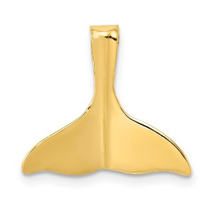Black Bow Jewelry 14k Yellow Gold 3D Polished Whale Tail Slide - 1 of 4