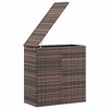Cushion Box Brown PE Rattan, Powder-Coated Steel - 4 of 4