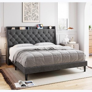 Bed Frame with Charging Station - 1 of 4