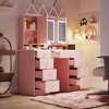 Famapy 43"W Large Vanity Table 9-Drawer Vanity Set with Crystal Pulls and Versatile Mirror Lighting - 4 of 4