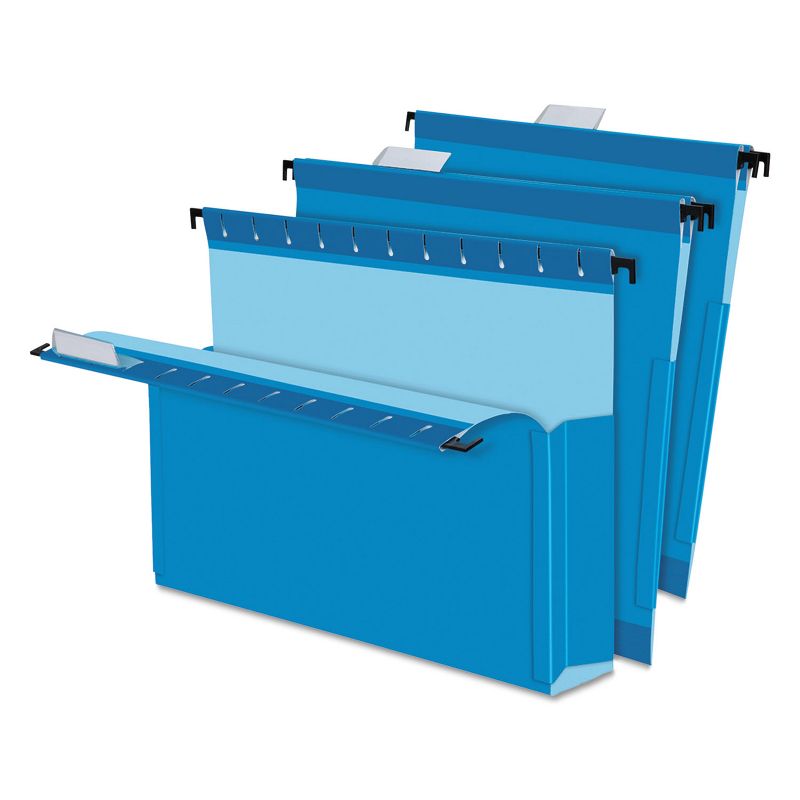 Pendaflex SureHook Reinforced Hanging Box Files 2" Exp with Sides Letter Blue 25/Box 59202, 1 of 6