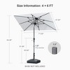 PURPLE LEAF Patio Umbrella Outdoor Table Umbrella Aluminum Frame Market Umbrella Sun Umbrella with 8 Sturdy Ribs - 2 of 4