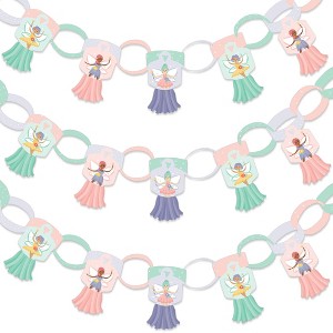 Big Dot of Happiness Let's Be Fairies - 90 Chain Links & 30 Paper Tassels Decoration Kit - Fairy Garden Birthday Party Paper Chains Garland - 21 feet - 1 of 4