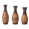 Zeus & Ruta Brown Striped Hand-Woven PVC Rattan Floor Vases Set of 3 - 27.56"/23.62"/19.69"H Farmhouse Decor for Living Room/Entryway - 2 of 4
