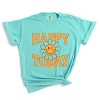 Simply Sage Market S.W.Smiley Happy Today Flower Garment Dyed Tee - 2 of 4