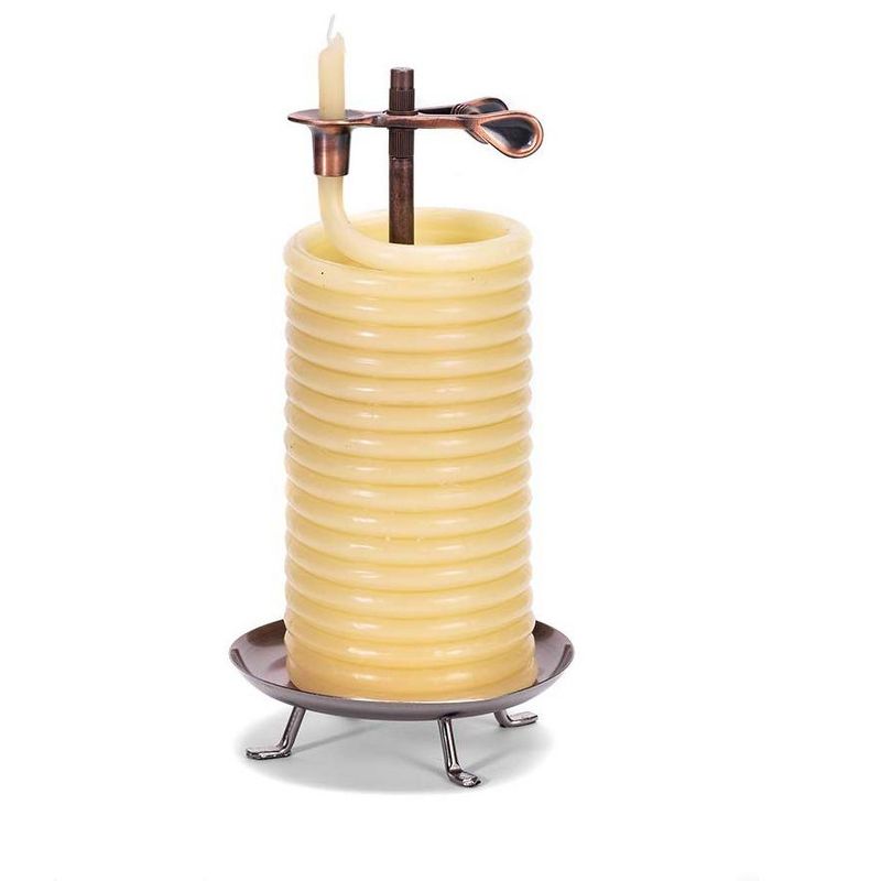 Candle by the Hour 80-Hour Vertical Candle, Eco-friendly Natural Beeswax with Cotton Wick, 1 of 6