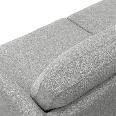 Chloris 90" Mist Grey Fabric Mid-Century Sofa with Wood Legs