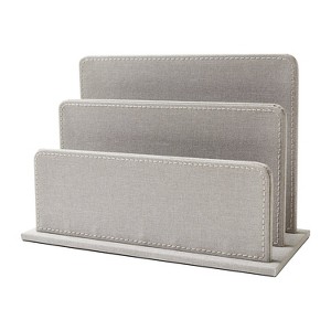 Martha Stewart 2-Compartment Linen File Sorter Gray (MS103B) - 1 of 2
