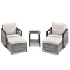 Buenhomino Outdoor Patio Furniture Sets, All-Weather PE Wicker Seating with Swivel Chairs, Sofas, Ottomans & Tables for Garden, Deck & Porch - 2 of 4