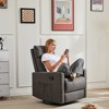 FONTOI Swivel Recliner Chair, Glider Nursery Chair for Living Room with Extra Large Footrest, High Back, Gray, 62.9"*40.1"*327.9" - 2 of 4