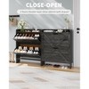 Shoe Storage Cabinet with 2 Flip Drawers, Entryway Slim Shoe Rack, Freestanding Hidden Shoe Organizer Cabinet with Metal Legs - 4 of 4