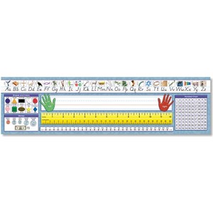 North Star Teacher Resources Traditional Manuscript Primary Desk Plates, 19" x 5", Pack of 36 - 1 of 3