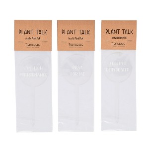 Transpac Acrylic Survive/Drink/Forget Plant Picks Home Decorations Spring - 1 of 2