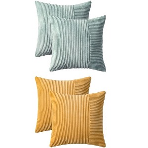 REGALWOVEN 4 Pcs Modern Strip Decorative Throw Pillow Covers for Couch Bed Living Room - 1 of 4