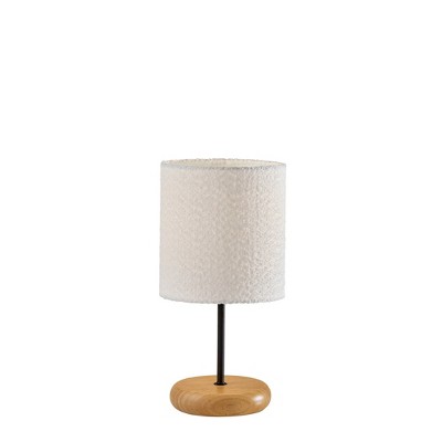Adesso Brielle Table Lamp Black: Rustic Elegance, 16" Tall, ETL Listed, Metal Base, Polyester Shade