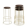 Kings Brand Furniture 4-Pack Stack Stools, Upholstered w/Metal Legs Backless Stackable  Bar and Counter Height Stool, Dining Room Kitchen Chairs - 2 of 4