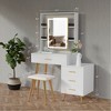 Dovelina Vanity Table with Mirror and Drawers Vanity Table Set - 2 of 4