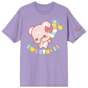 Sugar Cubs Sweetness Crew Neck Short Sleeve Purple Haze Women's T-shirt - 1 of 3