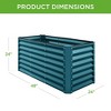 Best Choice Products 4x2x2ft Outdoor Metal Raised Garden Bed, Planter Box for Vegetables, Flowers - 2 of 4