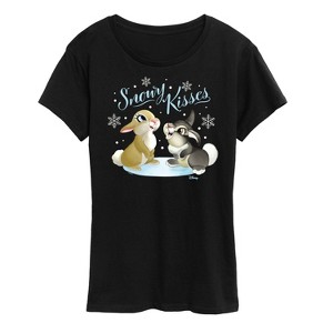 Women's - Disney - Christmas - Snowy Bunny Kisses Short Sleeve Graphic T-Shirt - 1 of 4