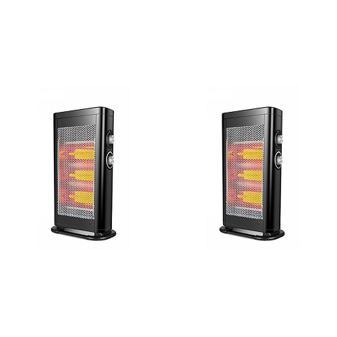 Geek Heat Hq28-15m 2 In 1 Infrared u0026 Convection Electric Portable Space  Heater (2 Pack) : Target