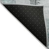 Teal Blue Silver And Gray Abstract Washable Indoor Outdoor Area Rug - 4 of 4