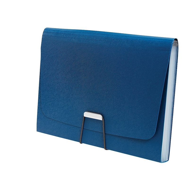 Staples Plastic 7 Pocket Reinforced Expanding Folder Letter Size Blue TR52020/52020, 2 of 6