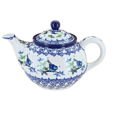 Blue Rose Polish Pottery 264 Ceramika Artystyczna Small Teapot