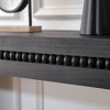 HDZNVF 64 in Modern Black Wood Console Table, Elegant Entryway Table with Decorative Beaded Trim - 4 of 4