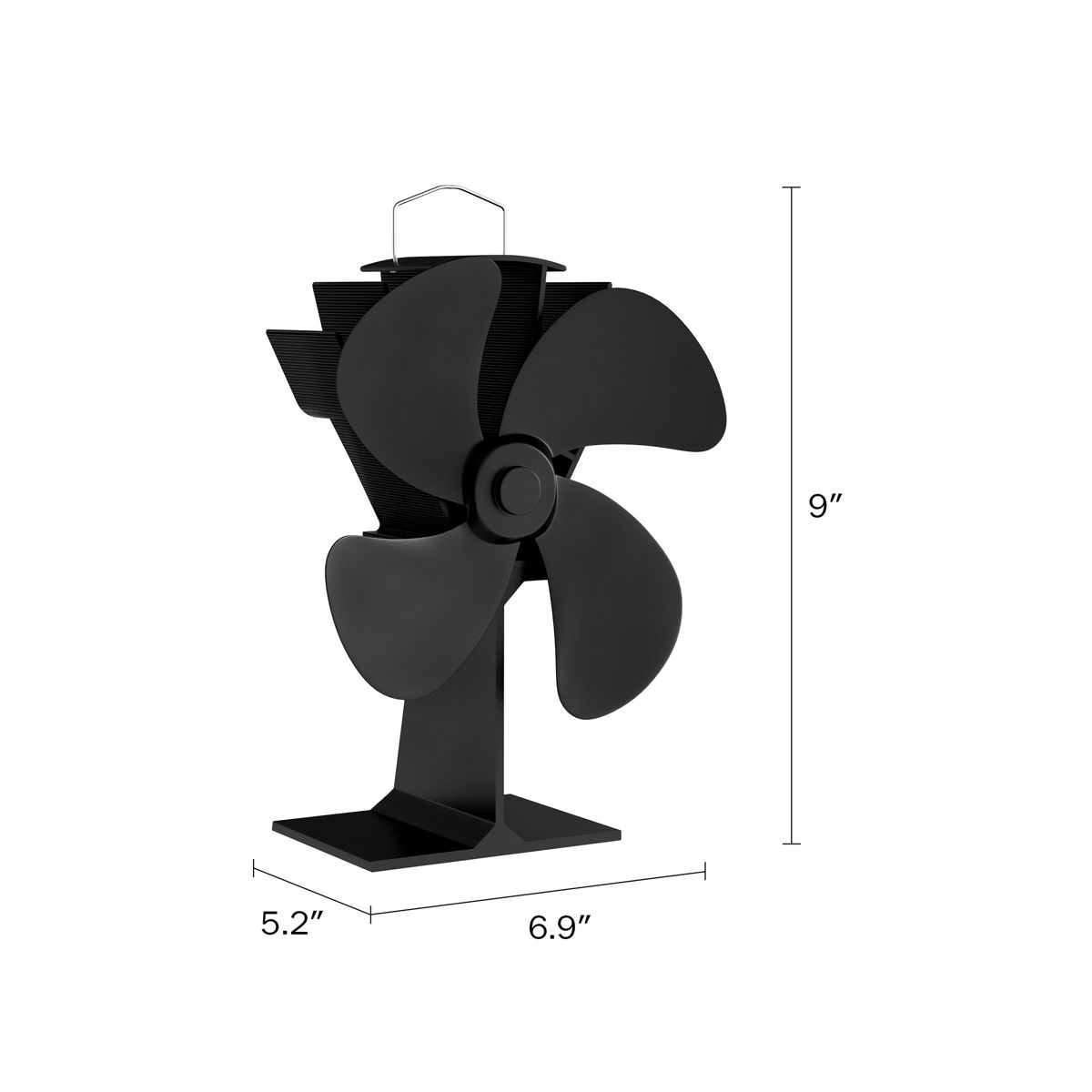 Stove Fan- Heat Powered Fan for Wood Burning Stoves or Fireplaces-Quiet and Low Maintenance, Disperses Warm Air Through House by Home-Complete - thumbnail 9