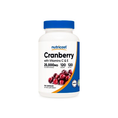 Nutricost Cranberry Extract Capsules (25,000 MG) (120 Capsules)