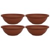HC Companies 18 Inch Resin Garden Bowl Planter Pot, Terra Cotta Clay (2 Pack) - 2 of 3