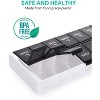 TookMag Weekly Medicine Pill Organizer Twice a Day, Easy Fill AM/PM Pill Box, Quick-Refill 7 Day Pill Cases for Vitamin,Fish Oil, Supplements, Black - 4 of 4