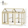 Wooden Chicken Coop Outdoor Chicken Run with Doors and Perches,55" Large Backyard Hen House Cage for 1-3 Chickens – LAOTIES - 3 of 4