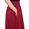Women's Flared Midi Skirt with pockets - White Mark - 2 of 3