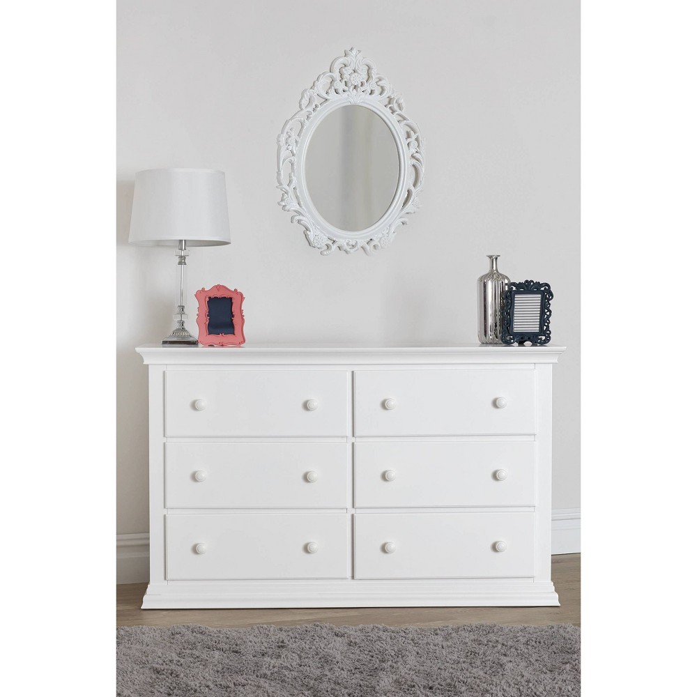 Photos - Dresser / Chests of Drawers Suite Bebe Hayes Universal 6 Drawer Double Dresser - White