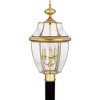 Quoizel Lighting Newbury 3 - Light Post Light in  Polished Brass - 2 of 2