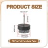 Unique Bargains Wooden Chair Sofa Cabinet Table Leg Floor Protector Round Nail-on Felt Pads 72 Pcs - 2 of 3