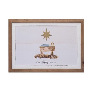 Transpac Wood 22 in. Multicolor Christmas Dimensional Manger Wall Art - 1 of 4