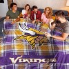 NFL Minnesota Vikings Plaid Oversized Ultra Cozy Throw Blanket - 3 of 3