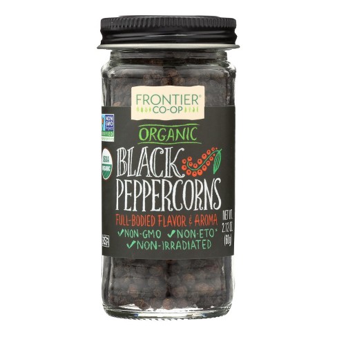 Frontier Co-op Peppercorns Organic Whole Black - 2.12 Oz : Target