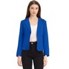 INSPIRE CHIC Women's Open Front Office Long Sleeve Lightweight Printed Floral Crop Suit Blazer - 3 of 4