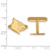 Black Bow Jewelry 14k Yellow Gold Plated Sterling Silver Louisville Cardinals NCAA Cuff Links - 2 of 3