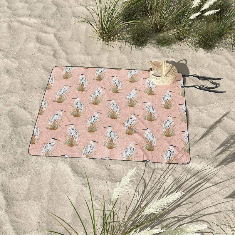 CoastL Studio Crane Peach Picnic Blanket - Deny Designs, 3 of 4