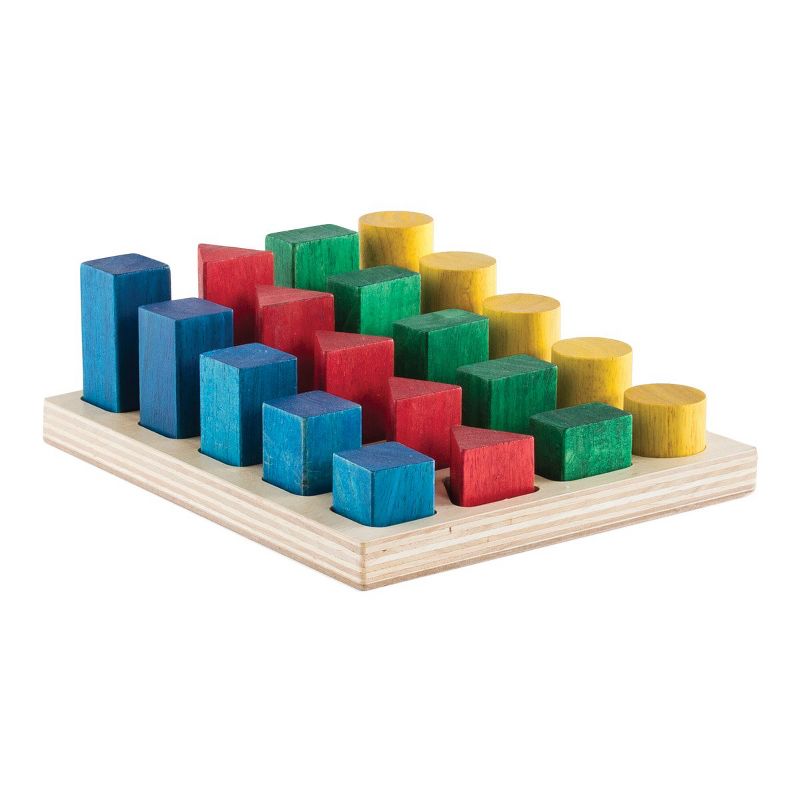 Guidecraft Wooden Colorful Shapes and Sizes Geo Forms - 20 Pieces, 2 of 6