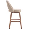 YOUNIKE Counter Height Bar Stool 26 Inch Modern Farmhouse Barstools with Solid Wood Legs Upholstered Bar Height Chair Boucle Fabric - 4 of 4