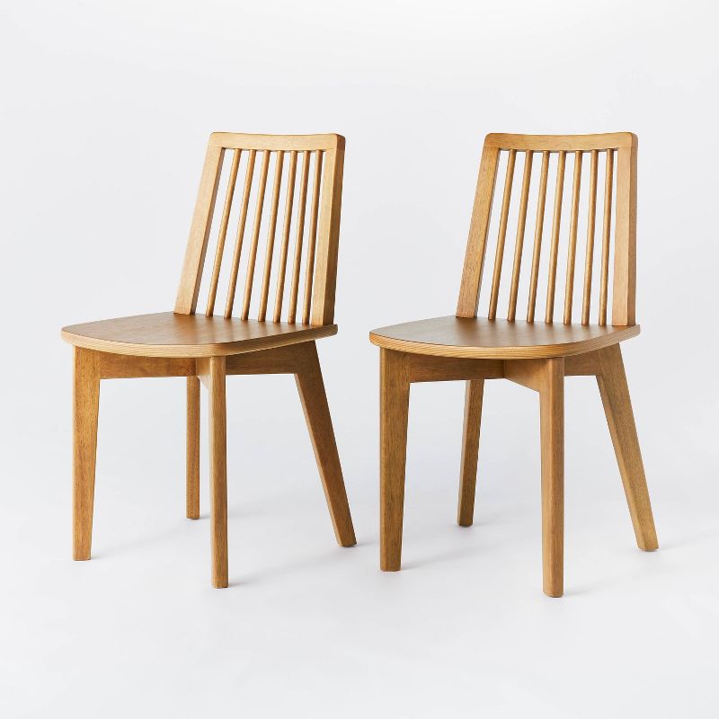 2pk Linden Modified Windsor Wood Dining Chair - Threshold™ designed with Studio McGee, 1 of 13