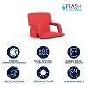 Flash Furniture Extra Wide Lightweight Reclining Stadium Chair with Armrests, Padded Back & Seat with Dual Storage Pockets and Backpack Straps - 2 of 4