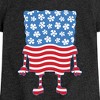 Girls' - SpongeBob SquarePants - Silhouette Stars Stripes Fitted Short Sleeve Graphic T-Shirt - 2 of 4