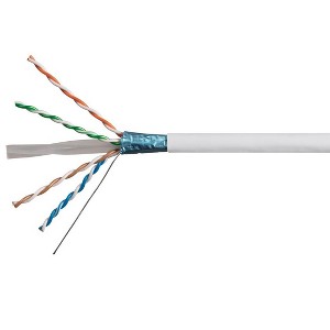 Monoprice Cat6A Ethernet Bulk Cable - 500 Feet - White, Solid, 550Mhz, F/UTP, CMR, Riser Rated, Pure Bare Copper Wire, 10G, 23AWG, No Logo (UL) (TAA) - 1 of 4